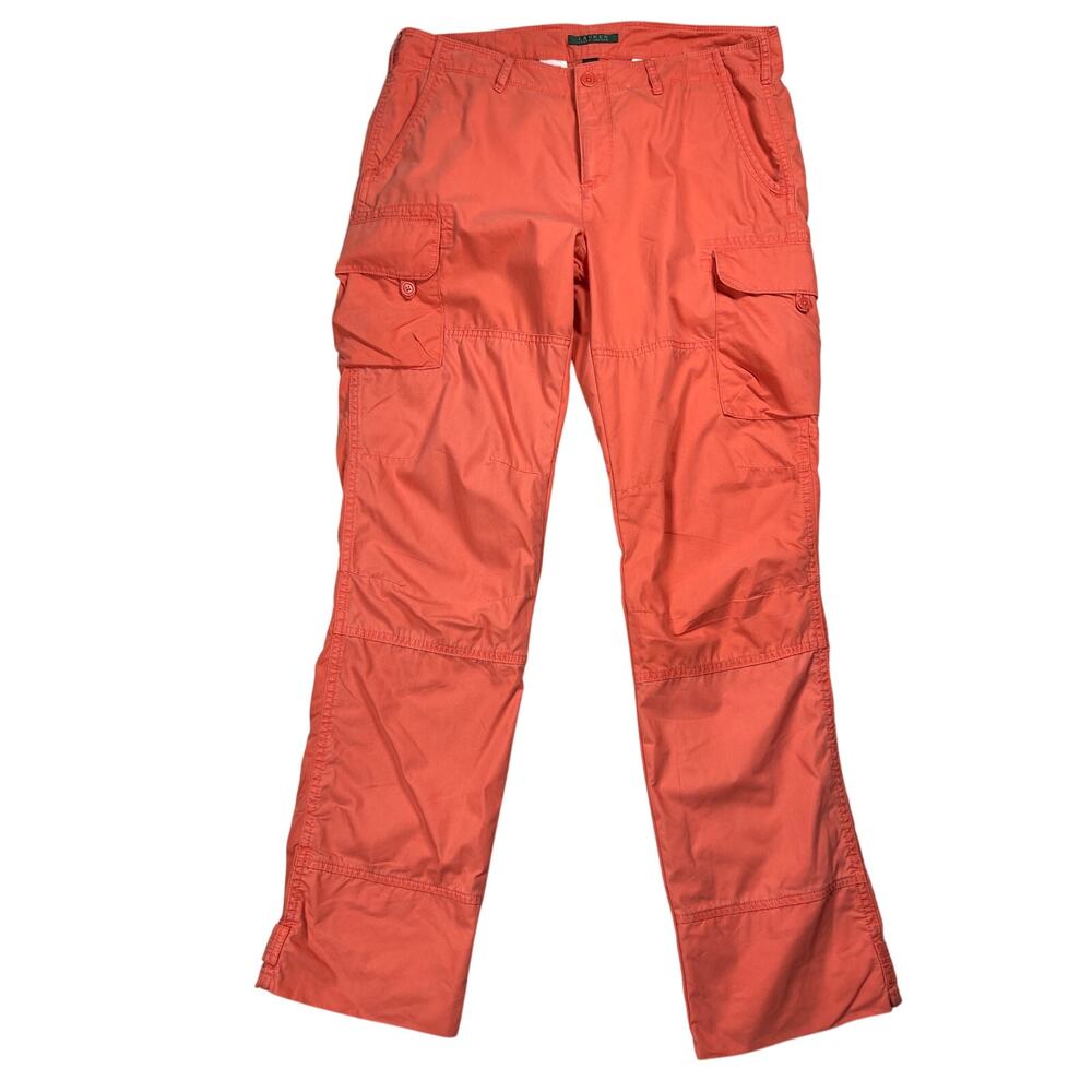 Lauren Ralph Lauren Pants Womens 10 Peach Cotton Nylon Cargo Pocket Casual